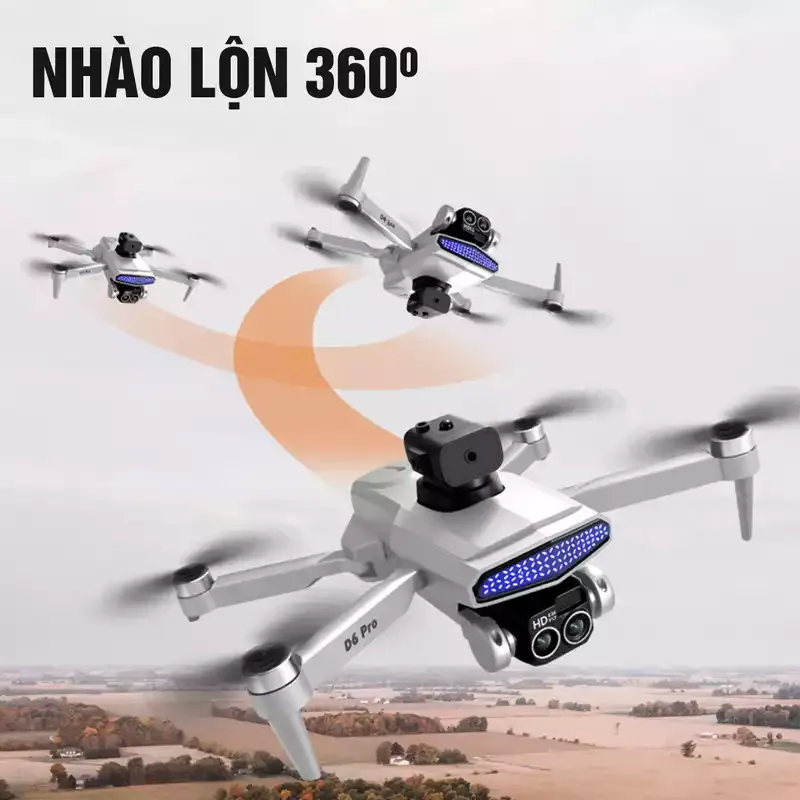 Flycam D6 Pro Fullbox Chính Hãng 58 Flycam D6 Pro nhao lon 360